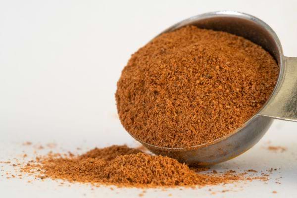 Close-up of cinnamon powder.