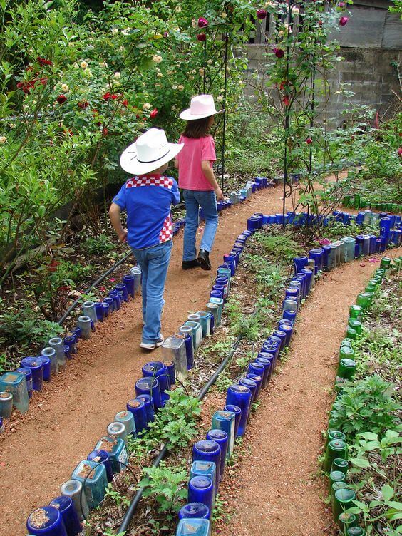 Recycled garden edging