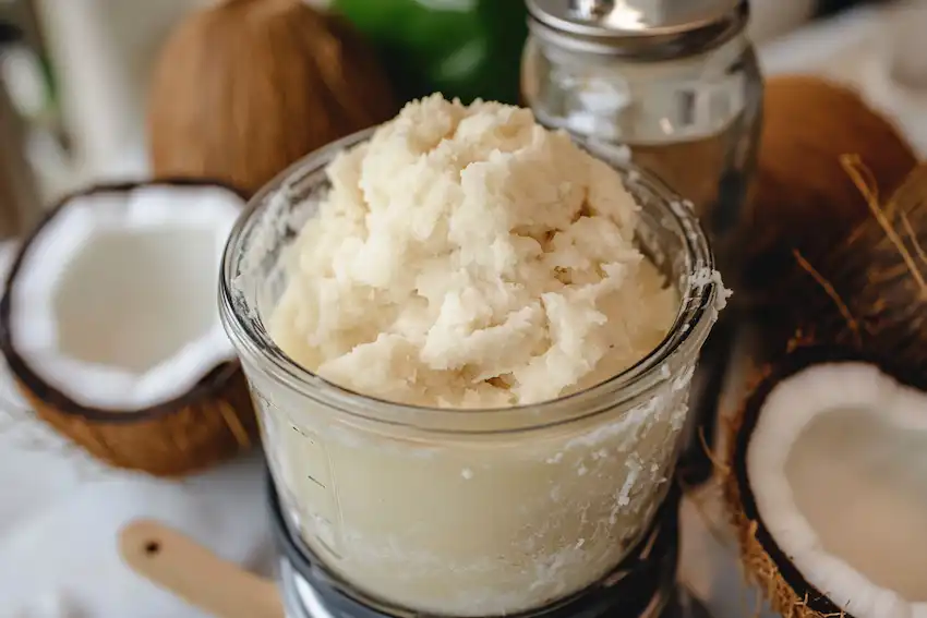 fresh coconut meat blended into a creamy paste