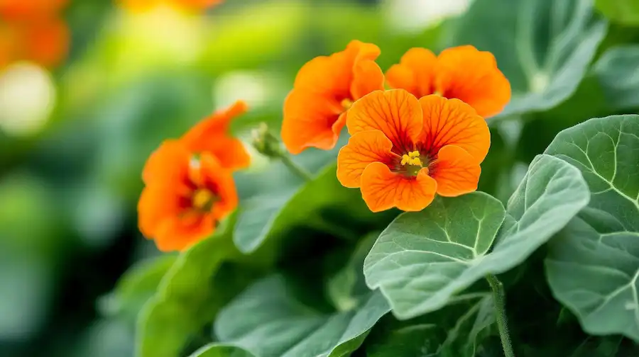 nasturtium flower in full bloom