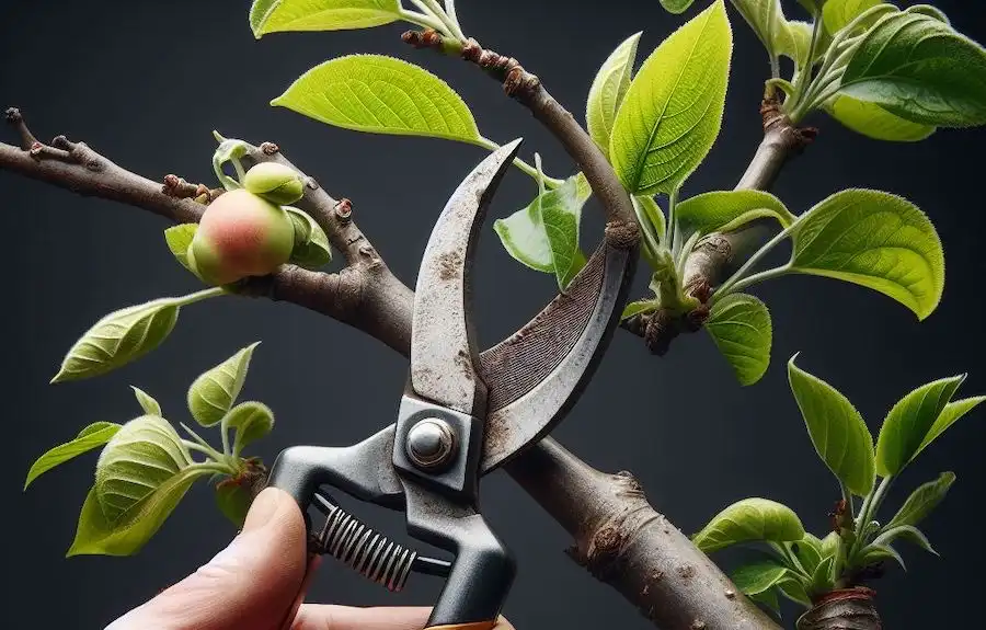Removing water sprouts from a tree