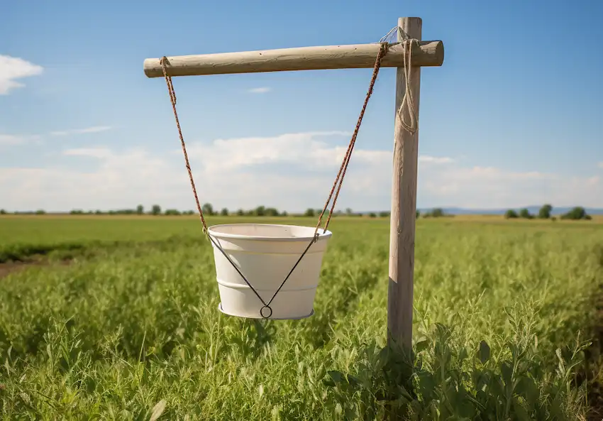 watering with the chapin bucket