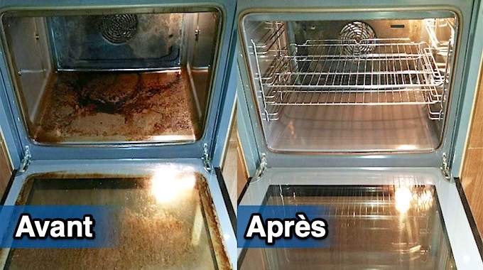 Oven cleaned effectively with steam method