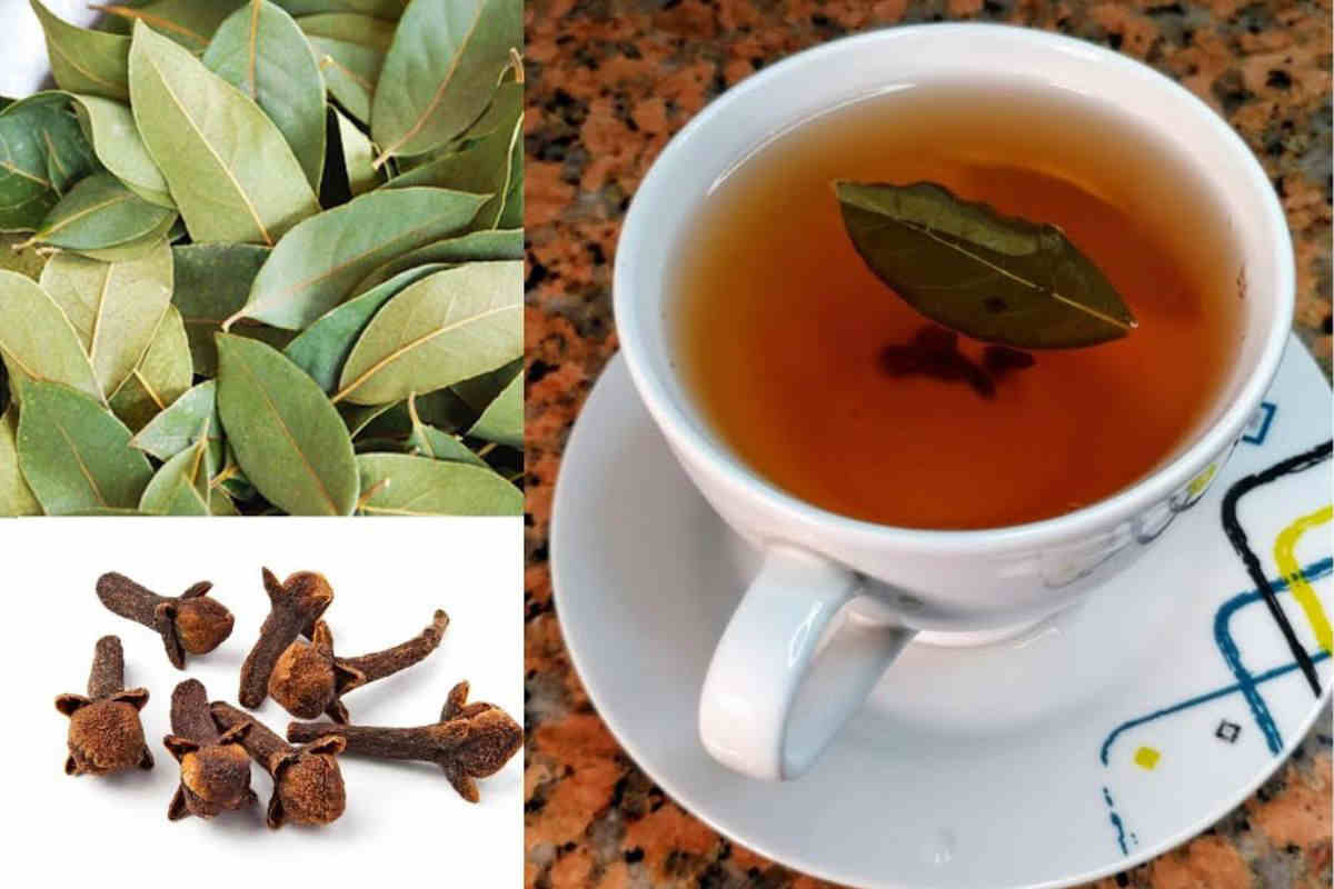 Mixture of bay leaves and cloves