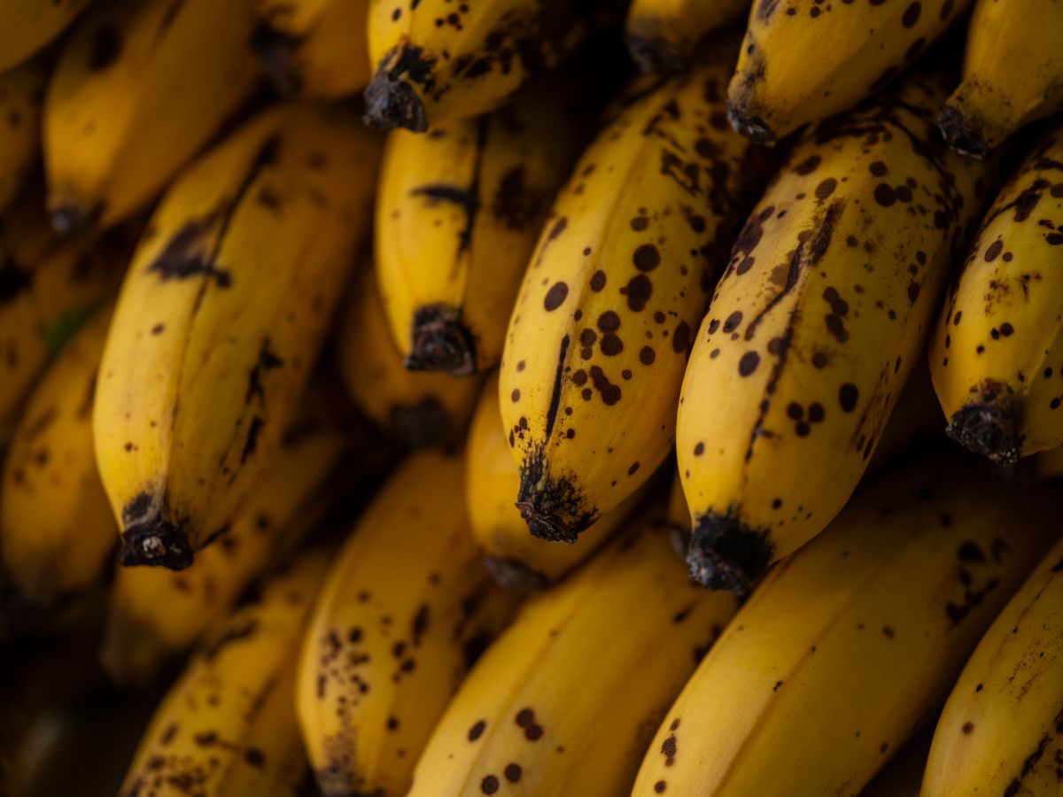 Spotted ripe bananas ready to be used in baking