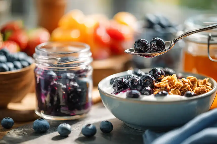 Using preserved blueberries in cooking