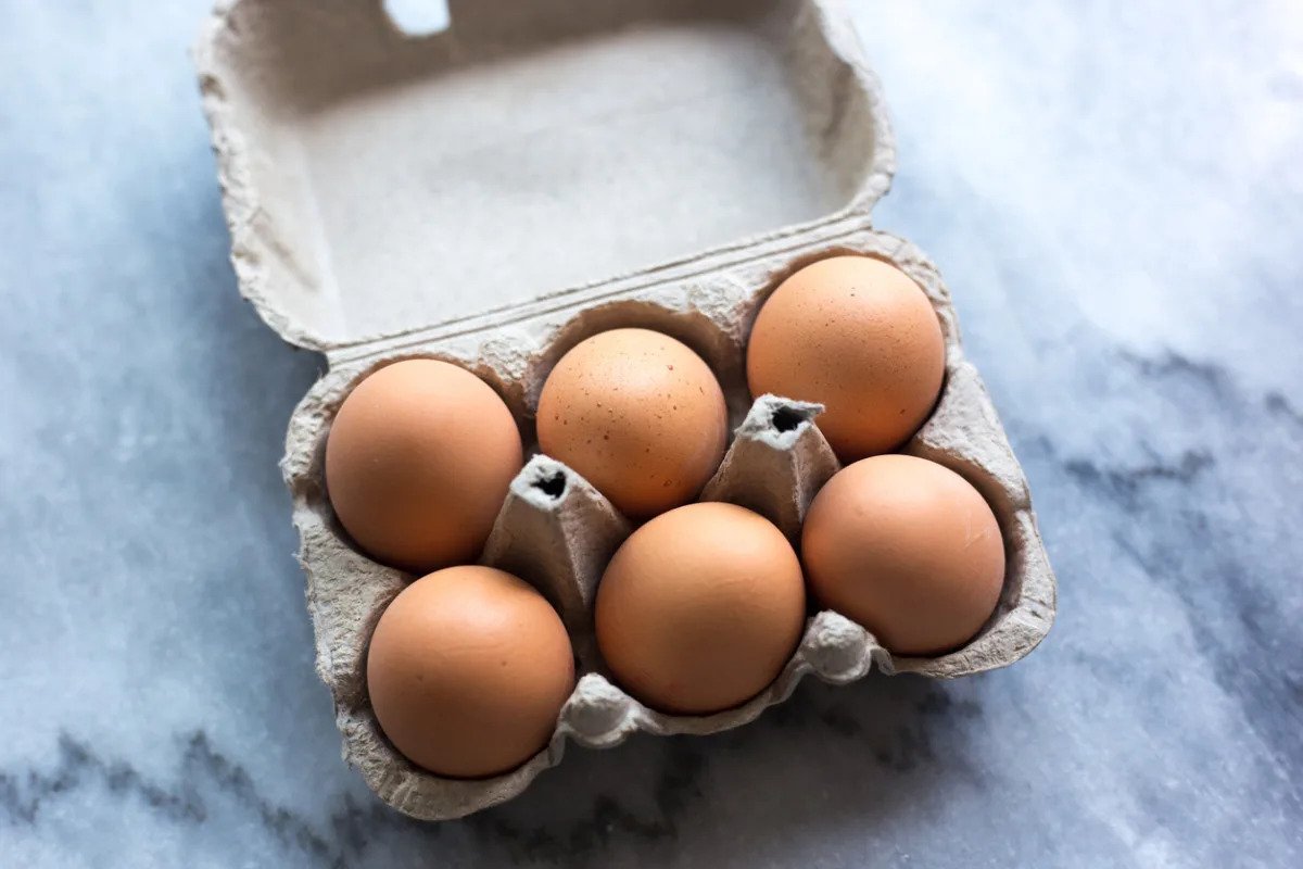Eggs on a table