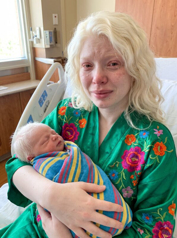 Barbara holding her little girl