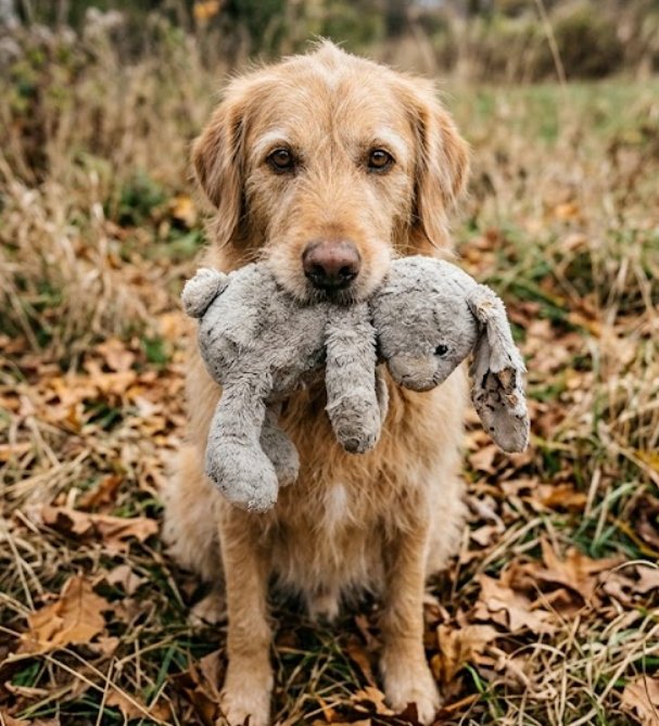 A worn stuffed rabbit