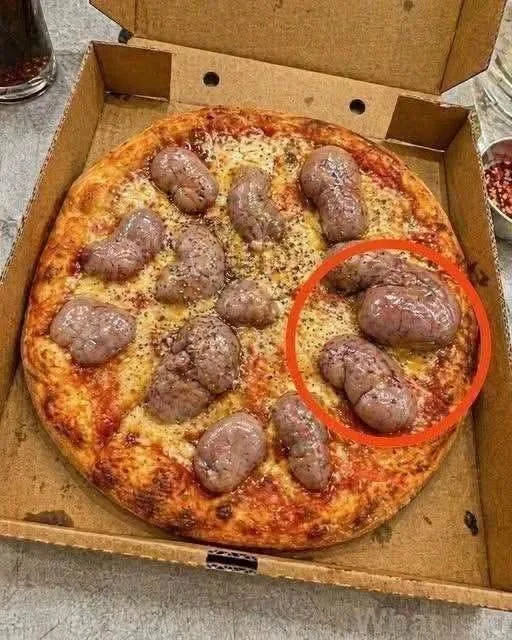Bubbles on pizza cheese