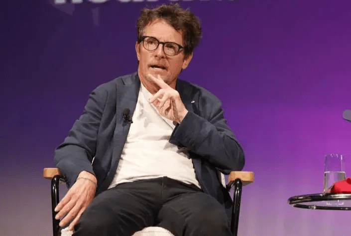 Michael J. Fox smiling despite the ordeal