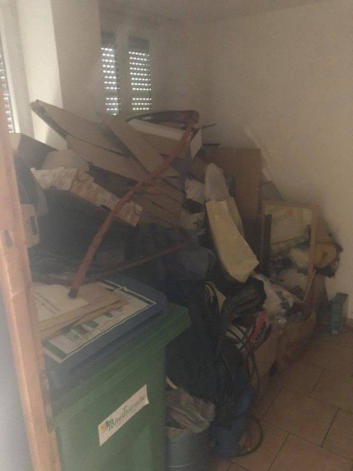 Landlord with garbage