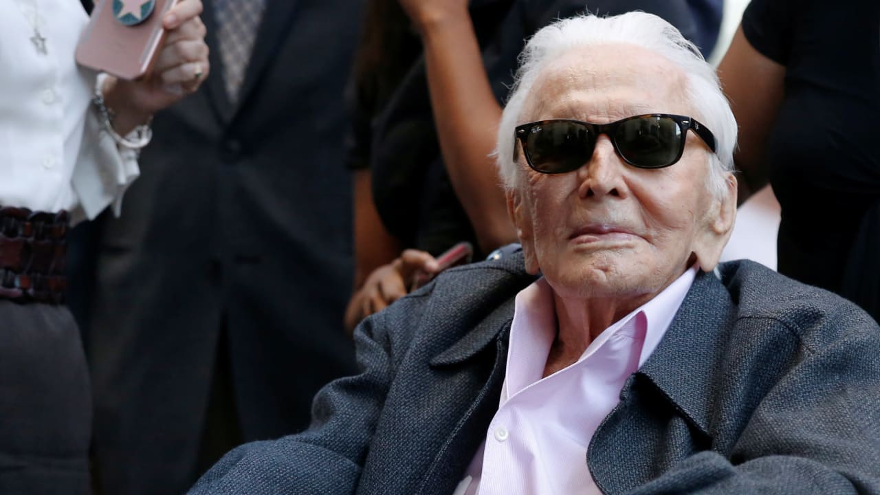Portrait of Kirk Douglas in old age