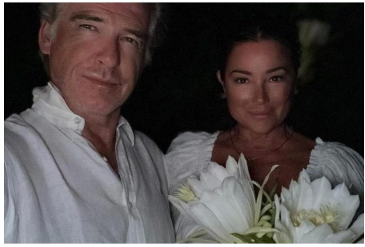 Pierce Brosnan and Keely Shaye Smith together