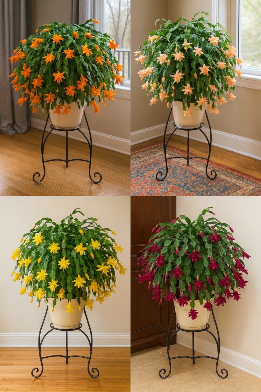 Christmas cactus in bloom
