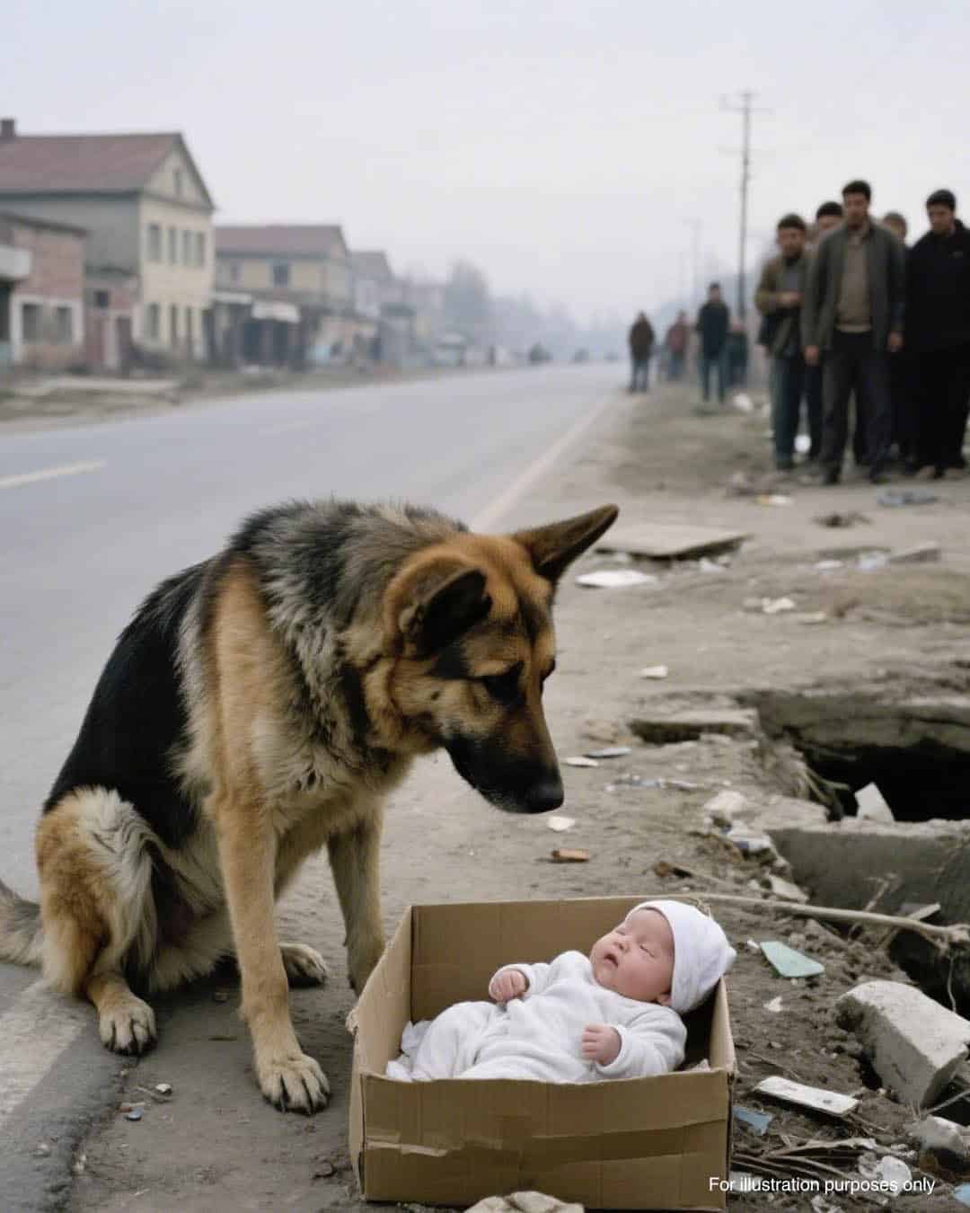 Saved by a stray dog: the incredible story of a baby abandoned in a box during a storm