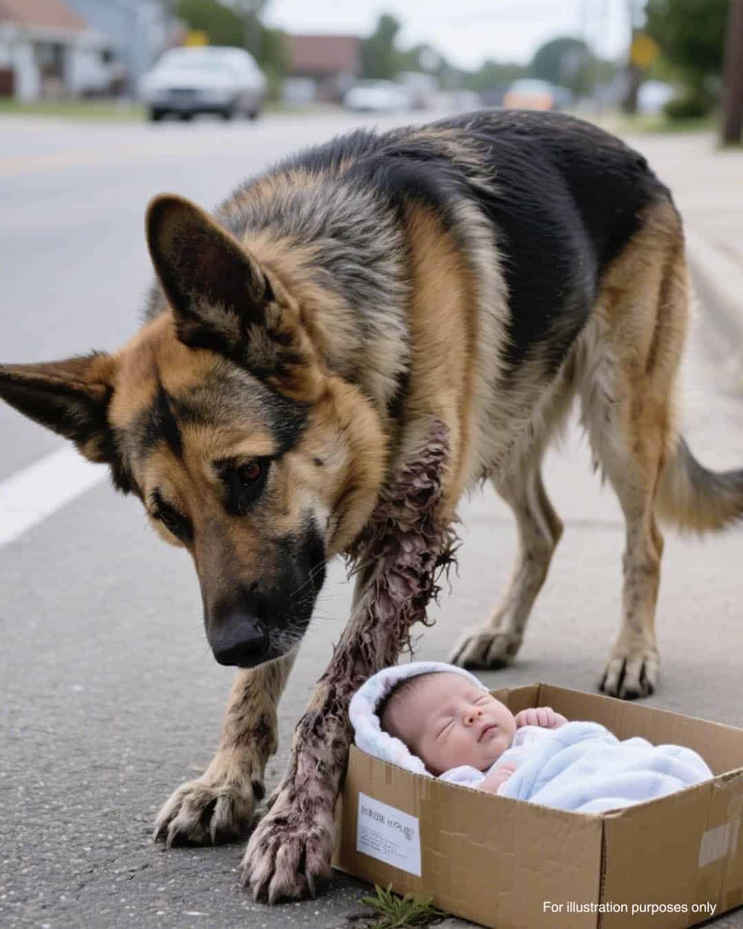 Saved by a stray dog: the incredible story of a baby abandoned in a box during a storm