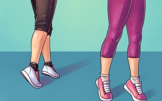 Walking on tiptoes
