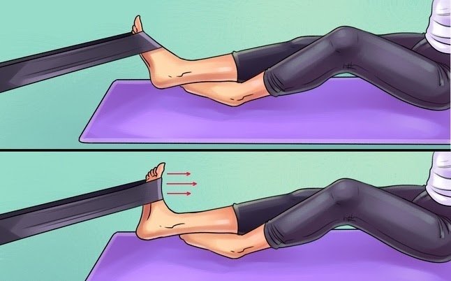 Stretching with elastic band