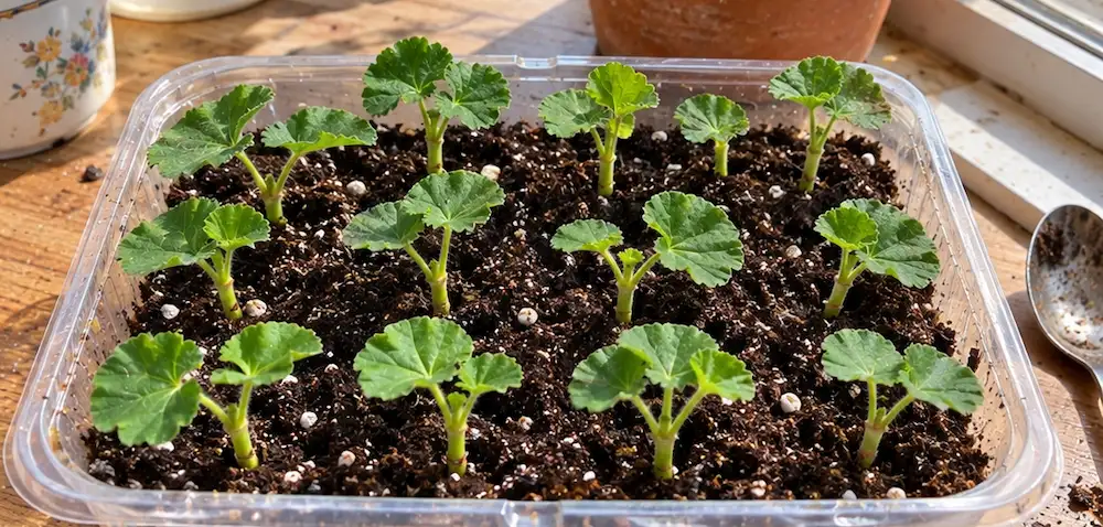 Well-rooted geranium