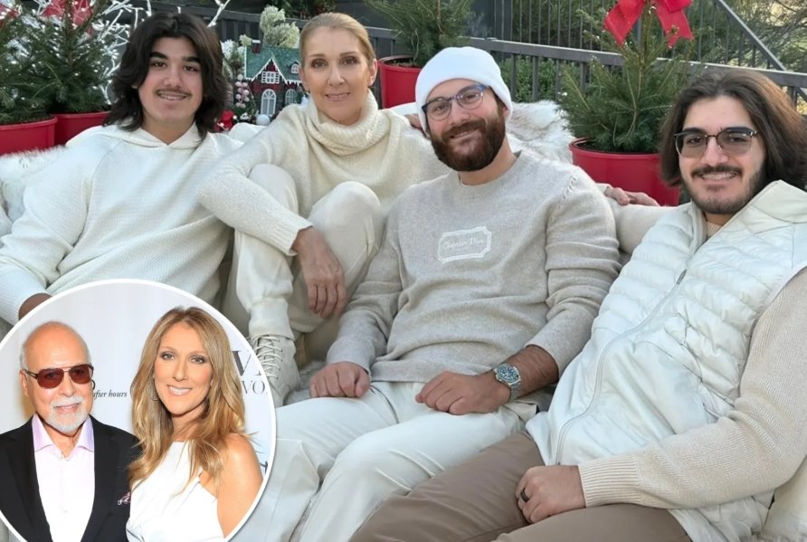 Céline Dion with her children