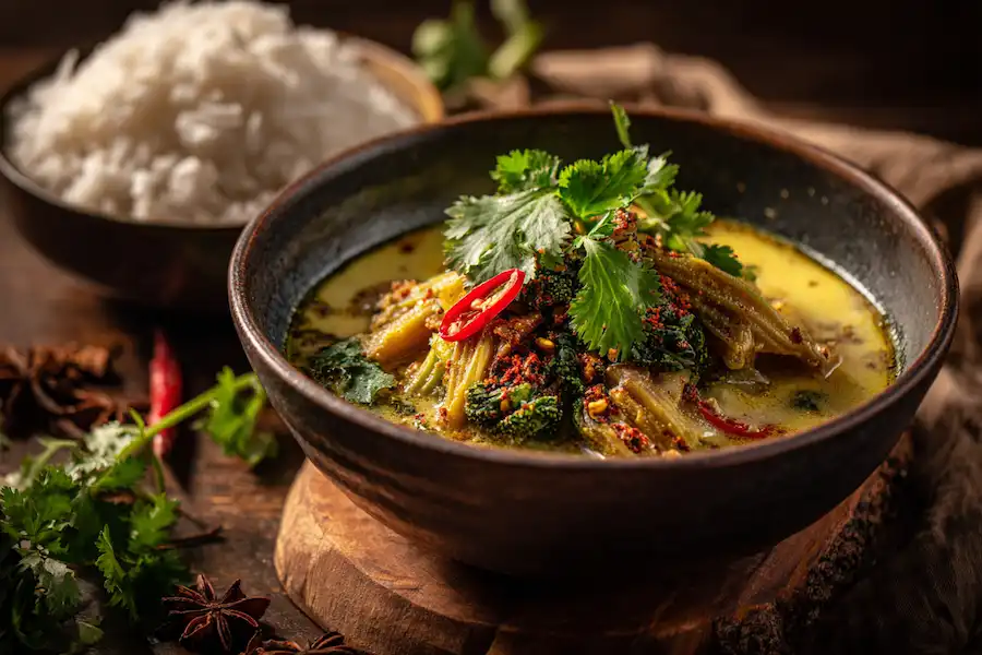 vegan banana flower curry recipe