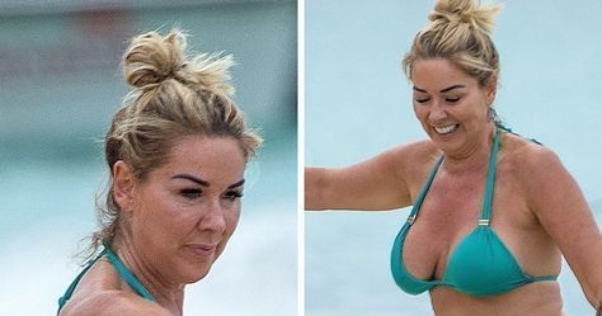 Claire Sweeney on holiday in the Caribbean