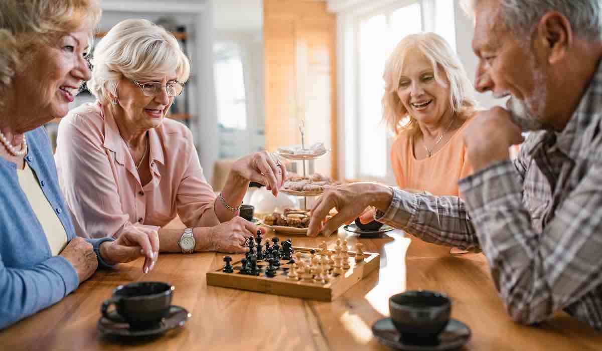 Joyful and lively elderly person
