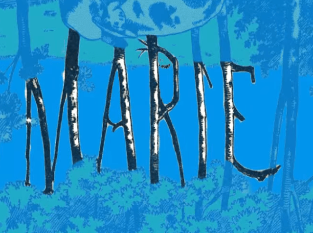 Detail showing that Marie is the cow