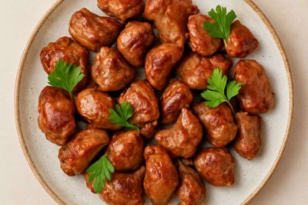 Pan-fried gizzards with parsley